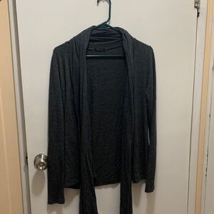 Timing Dark Gray Open Front Cardigan